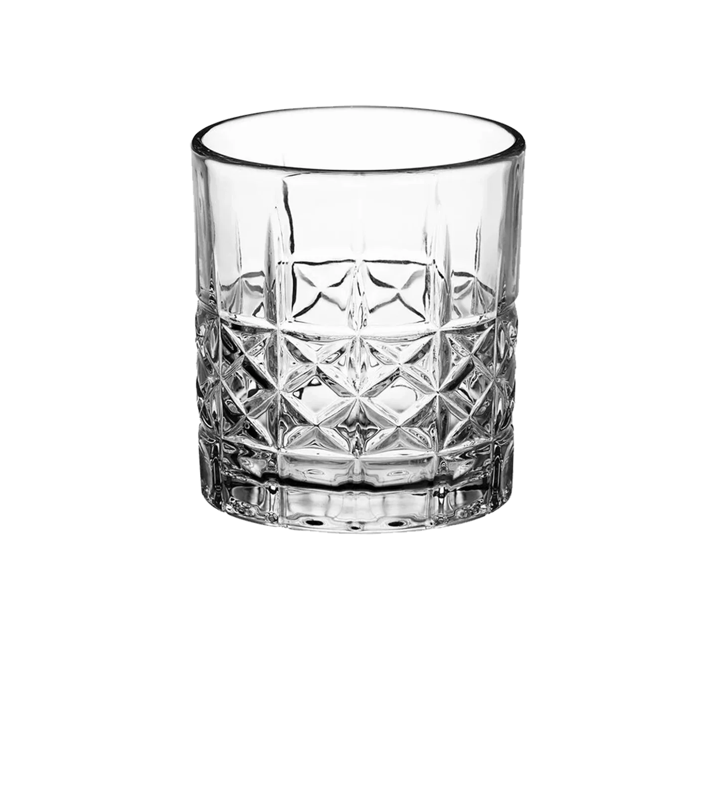 11 oz. Cut Glass Design Rocks Glass with Engraving on Bottom