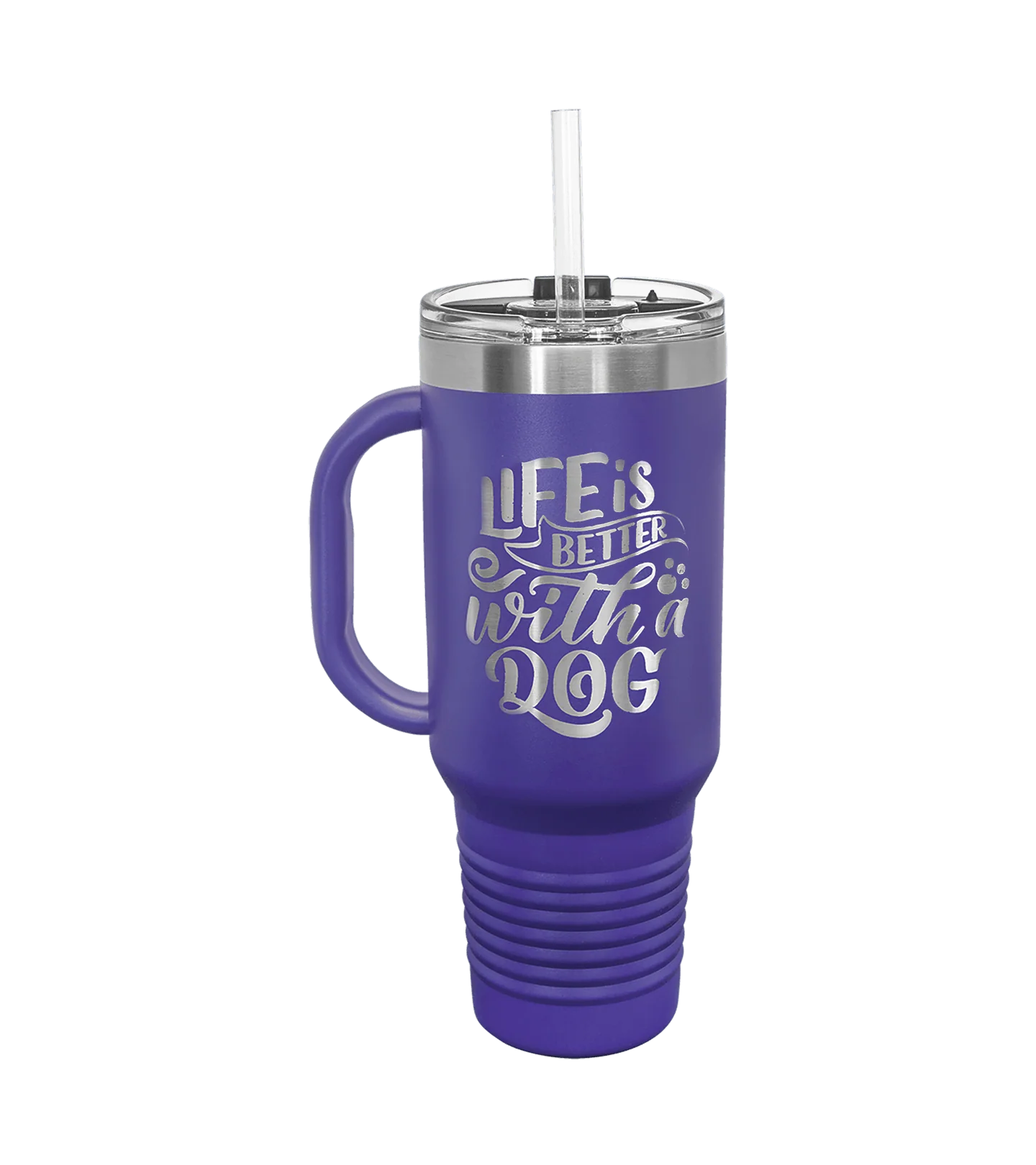 Insulated Personalized Travel Mug with Handle - 40 oz - Image 11