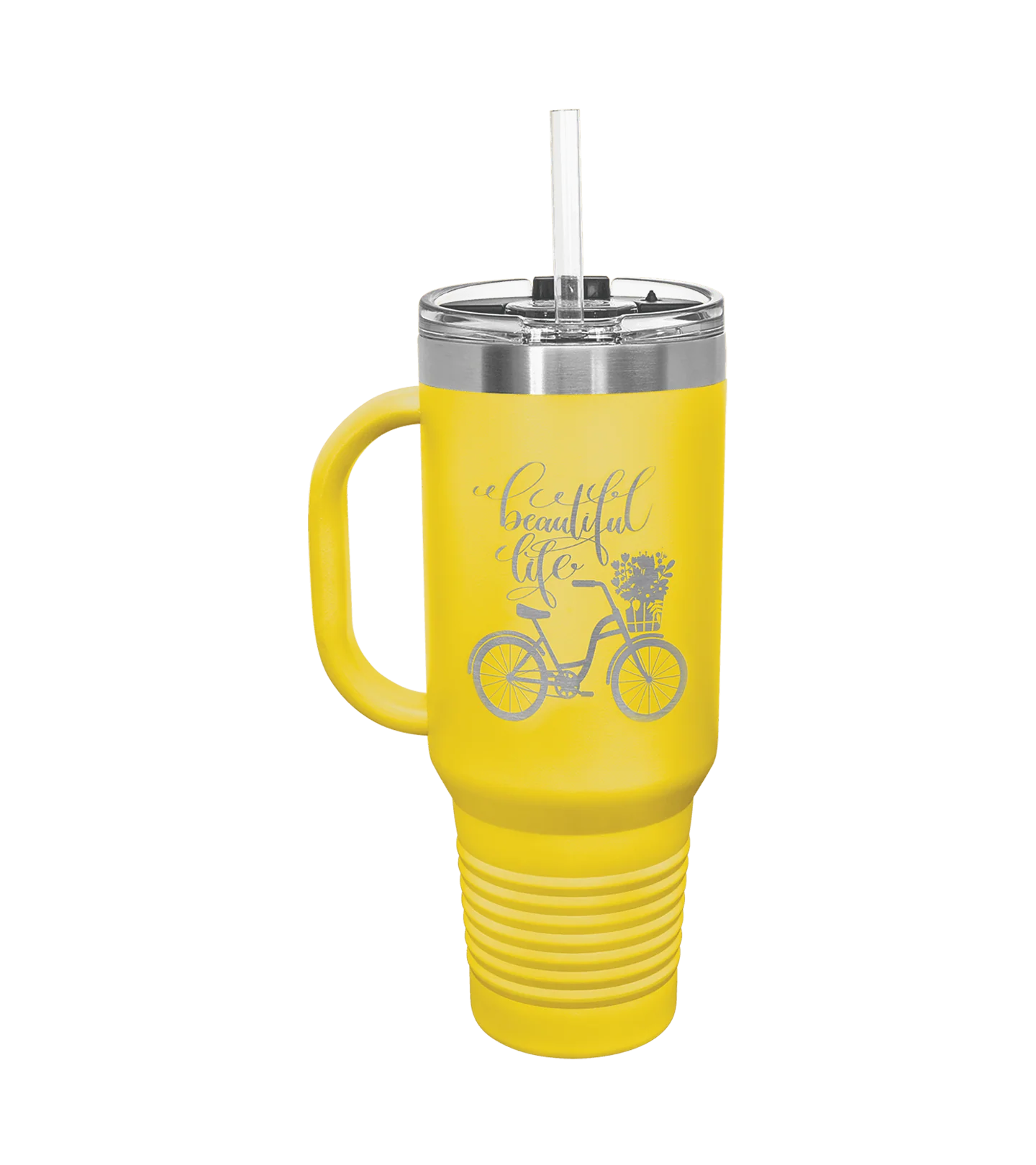 Insulated Personalized Travel Mug with Handle - 40 oz - Image 16