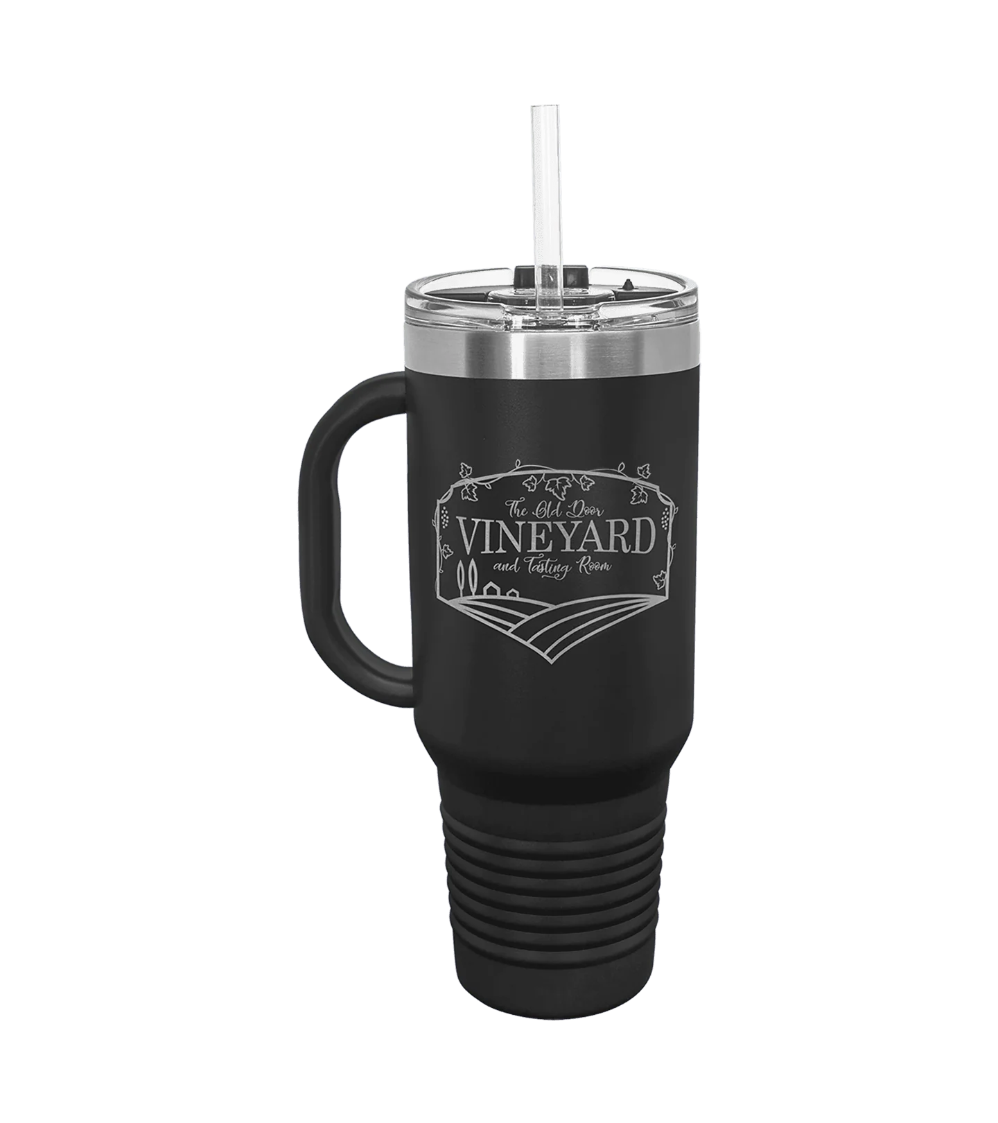 Insulated Personalized Travel Mug with Handle - 40 oz - Image 2
