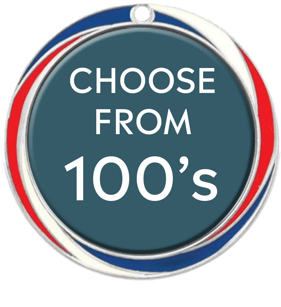 Antique Red White and Blue Insert Medal - Image 3
