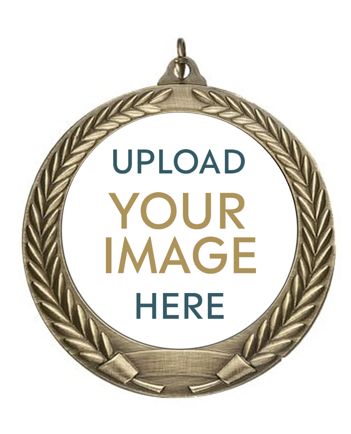 Antique Wreath Custom Insert Medal - Image 2