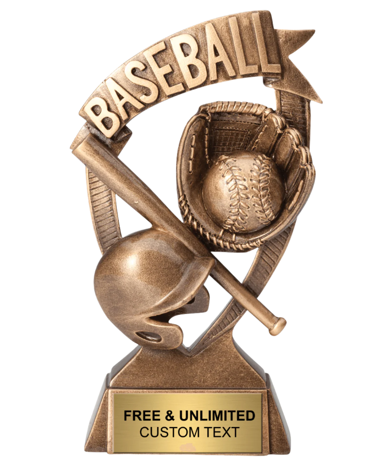 Baseball Ribbon Banner Trophy
