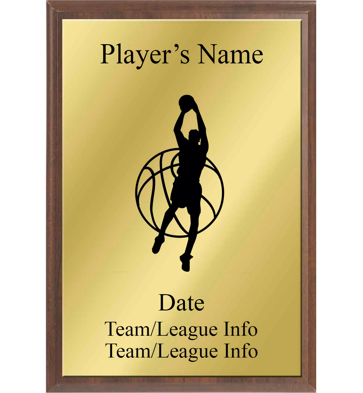 Basketball Silhouette Plaque