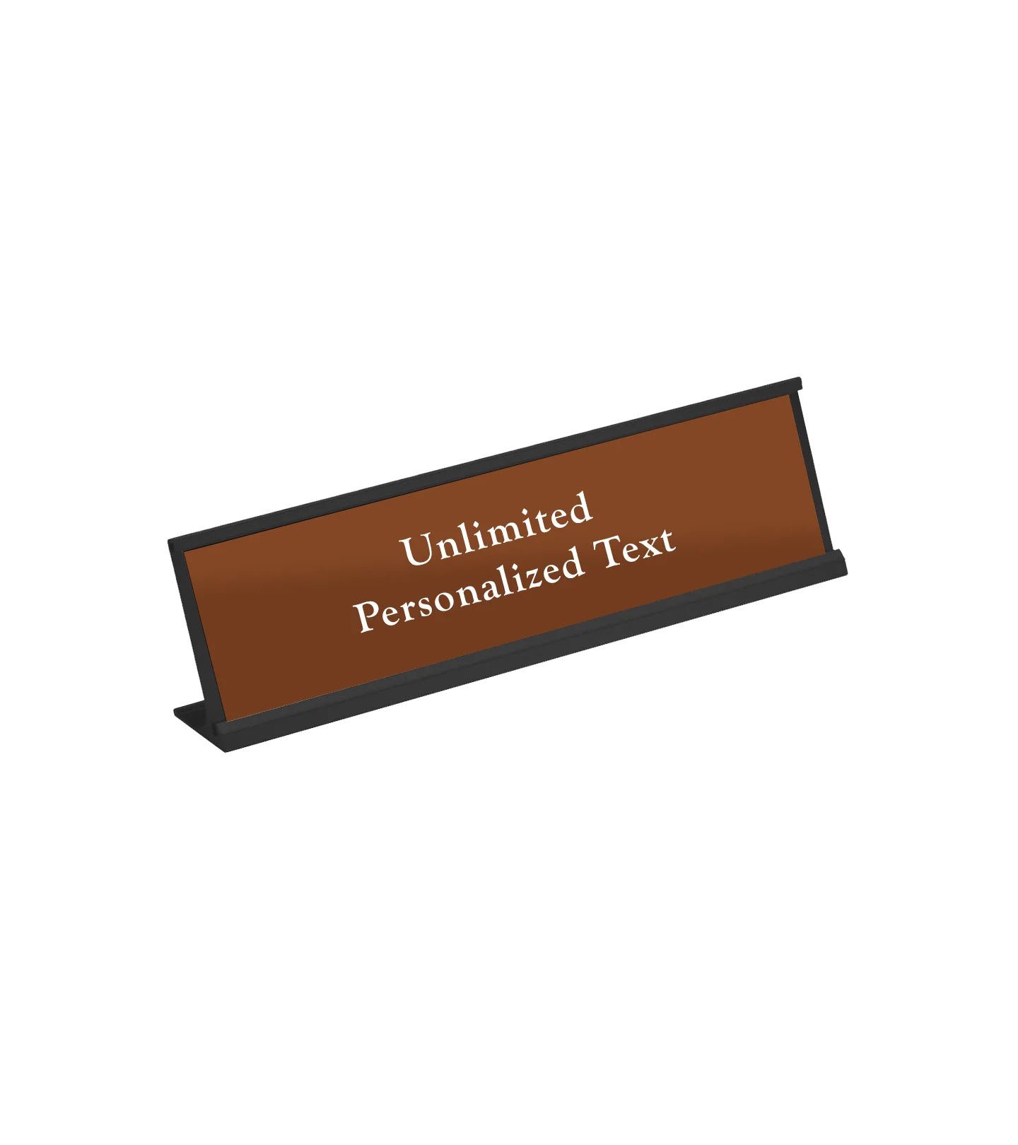 Black Desk Name Plate Holder - Image 2