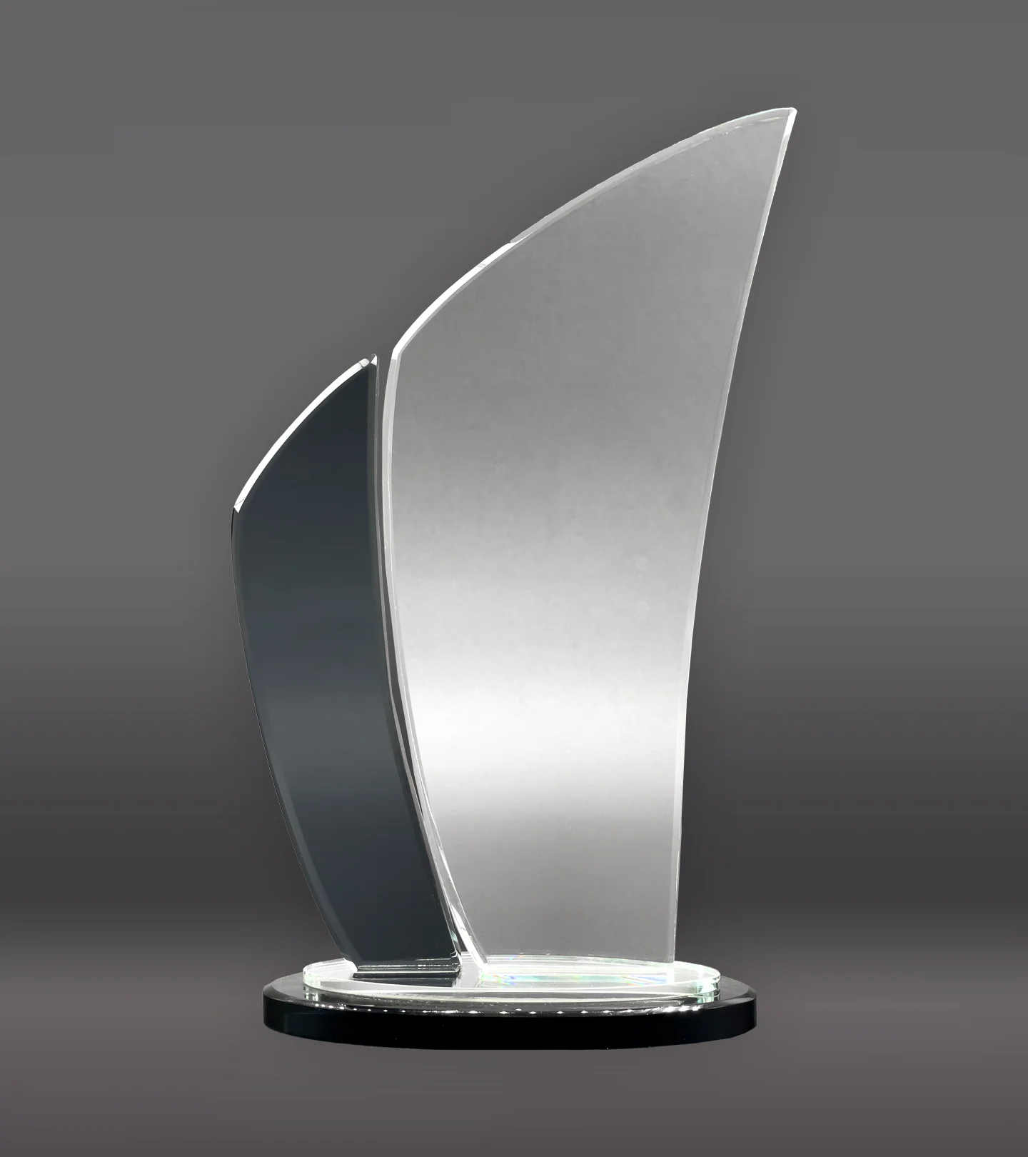 Black Edge Wave Crystal Award - Image 2