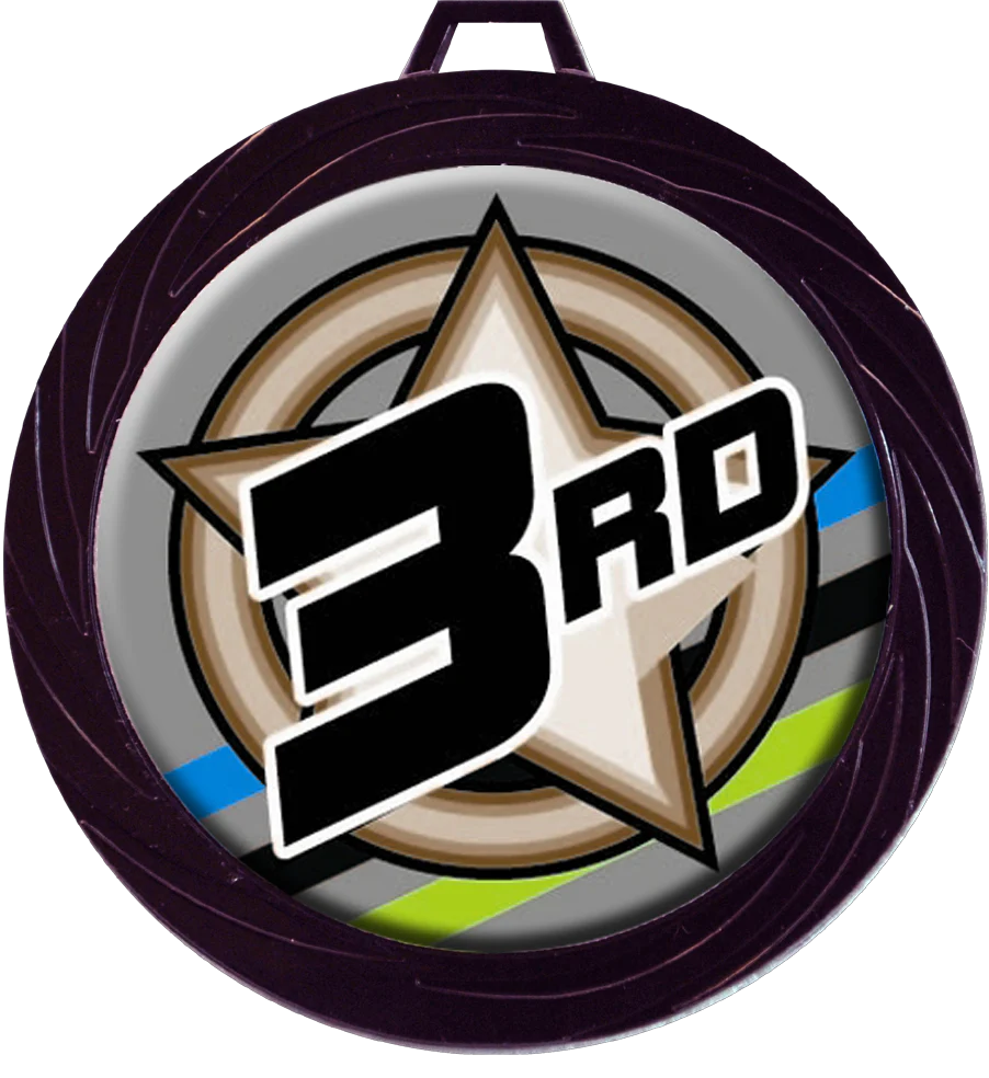 Black Lazer 3rd Place Medal