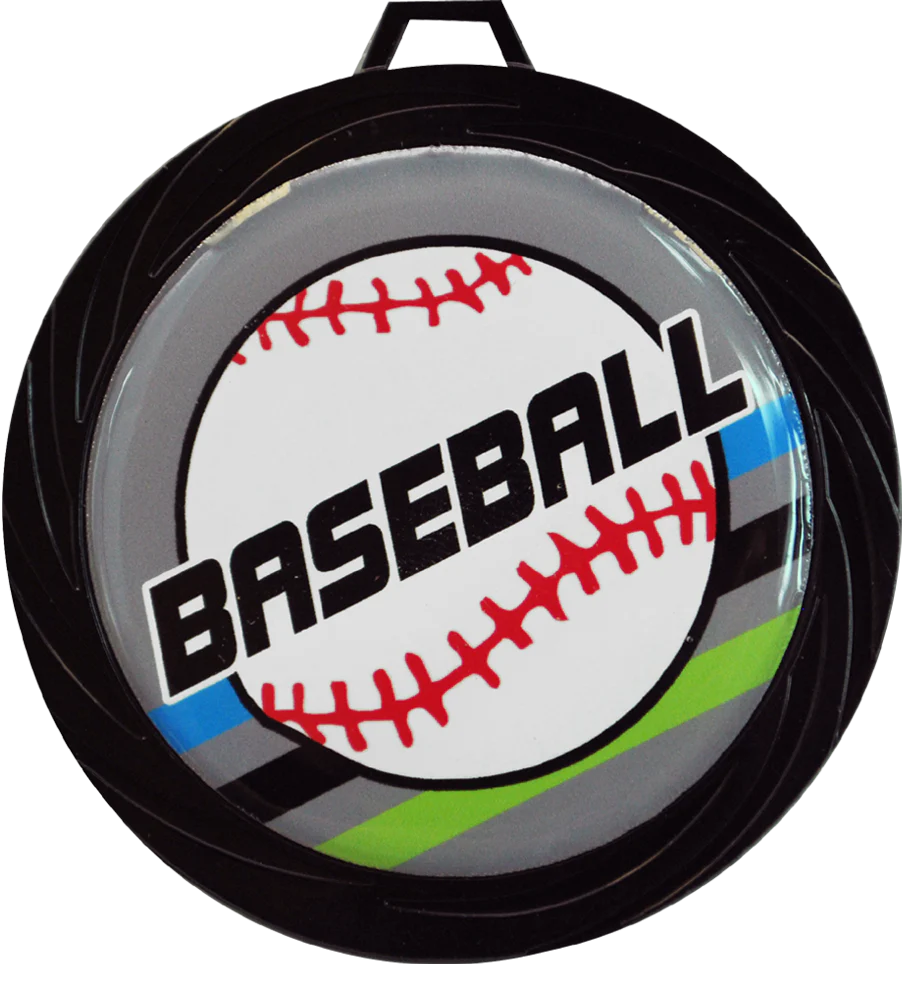 Black Lazer Baseball Medal