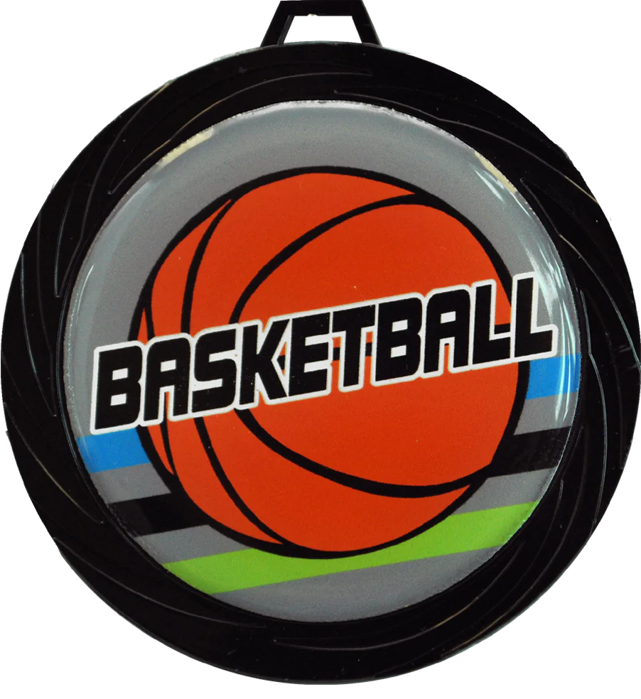 Black Lazer Basketball Medal
