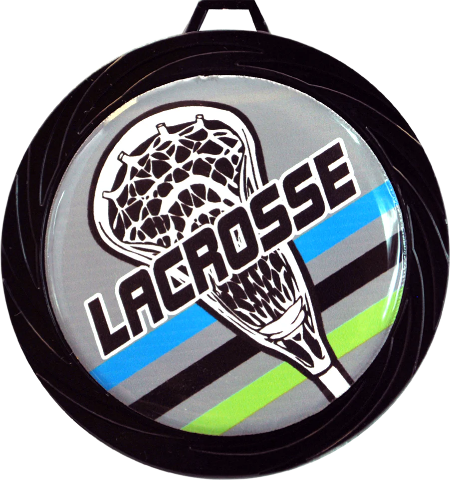 Black Lazer Lacrosse Medal