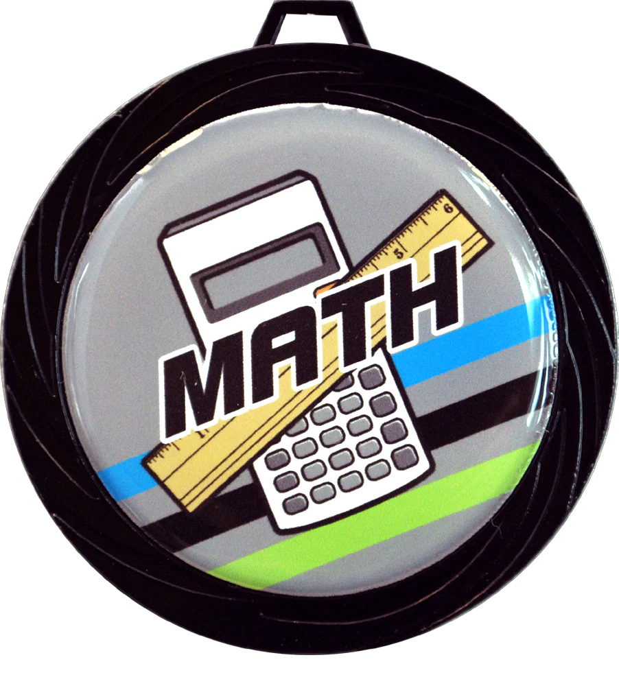 Black Lazer Math Medal