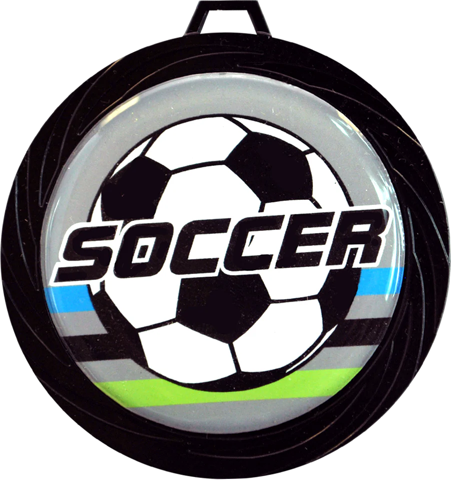 Black Lazer Soccer Medal