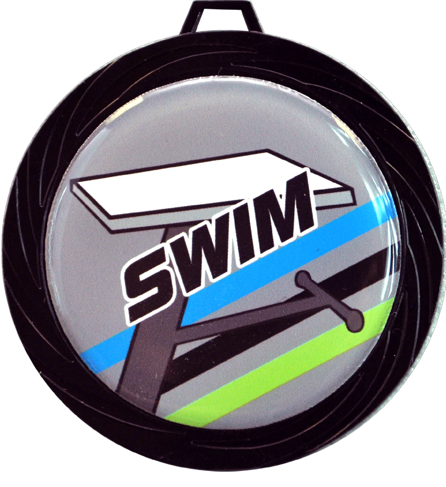 Black Lazer Swim Medal