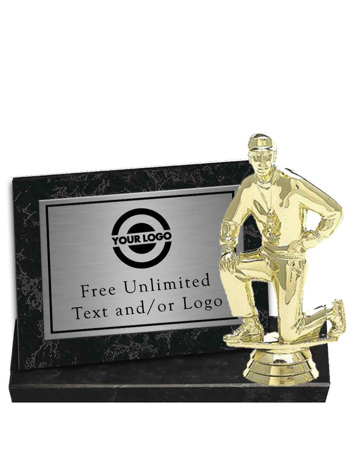 Black Marble Billboard Plaque with Coach Topper - Image 2