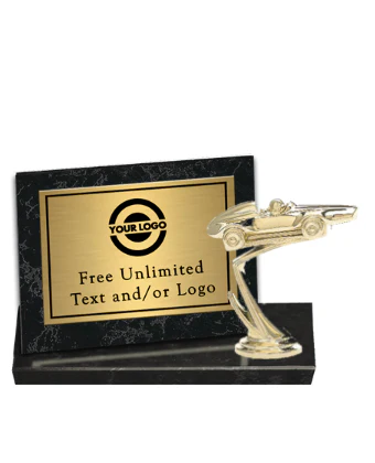 Black Marble Billboard Plaque With Derby Topper