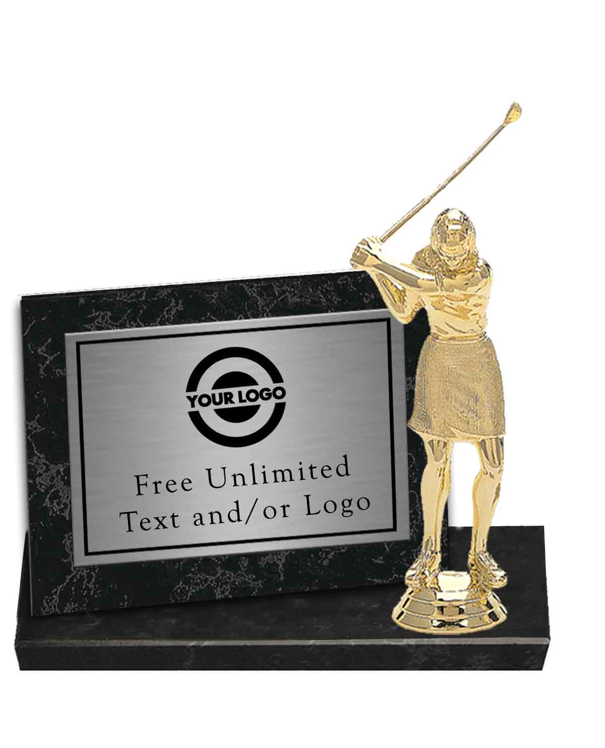 Black Marble Billboard Plaque with Golf Topper - Image 2