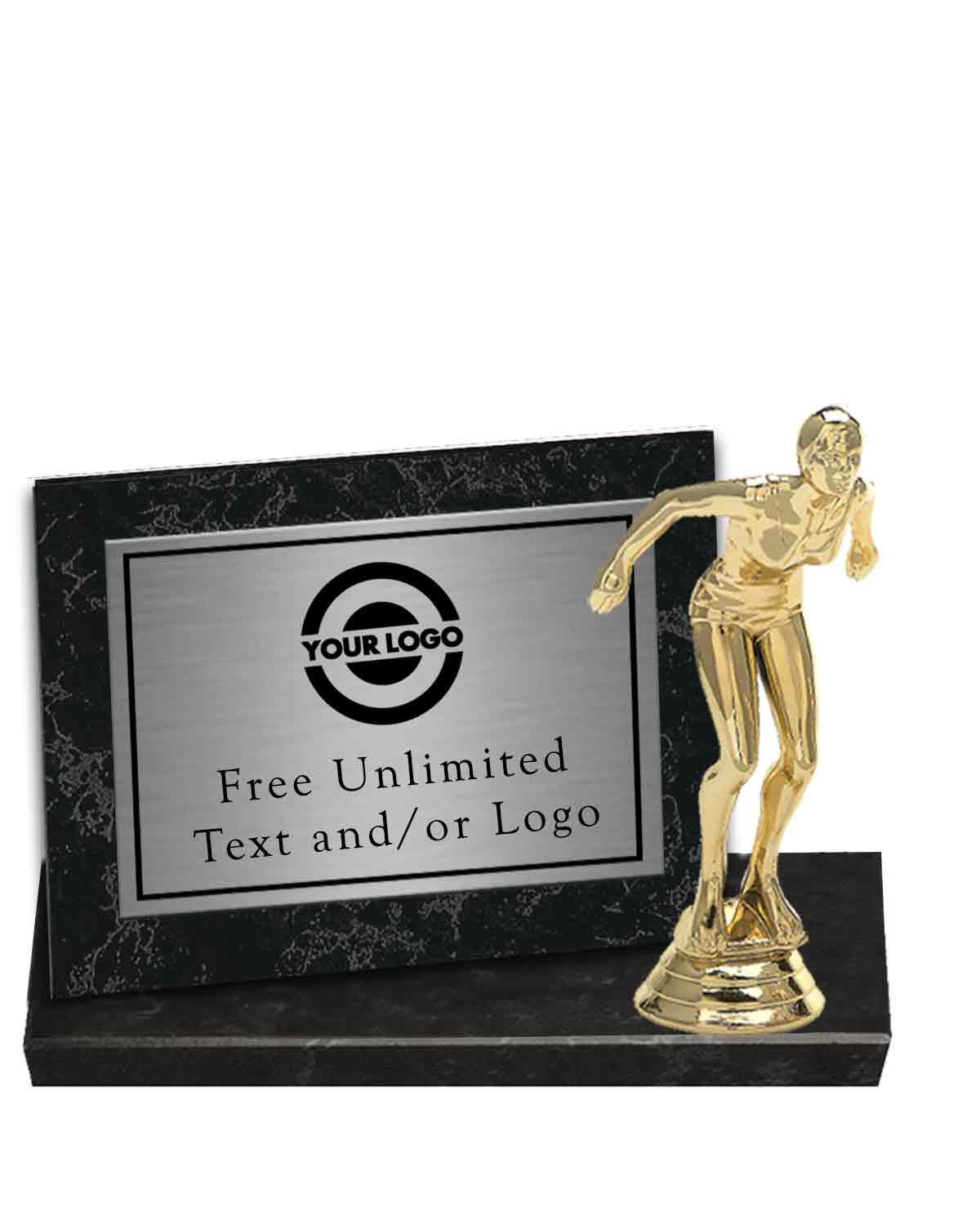 Black Marble Billboard Plaque with Swimming Topper - Image 2