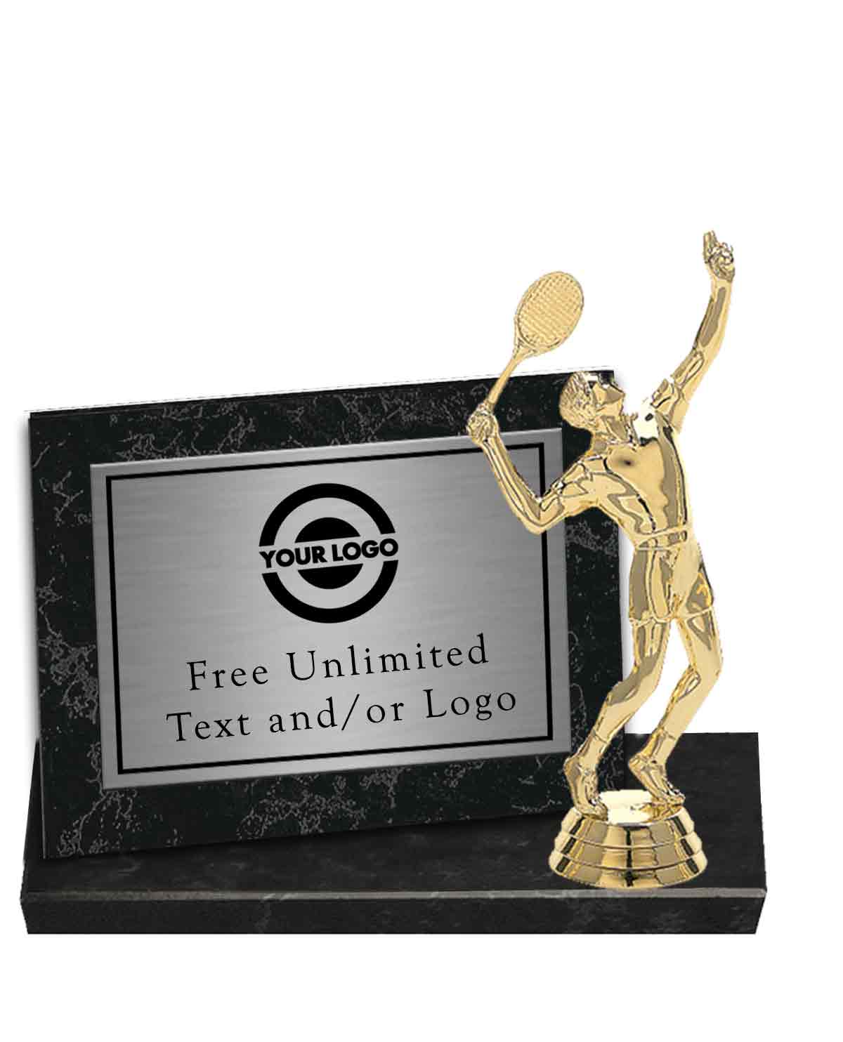 Black Marble Billboard Plaque with Tennis Topper - Image 2