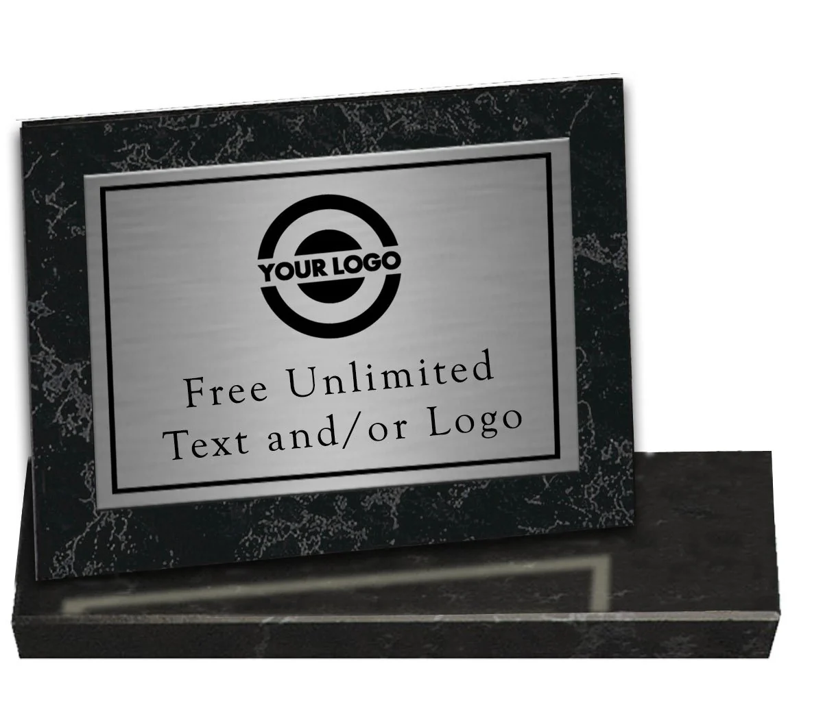 Black Marble Billboard Plaque with Wrestling Topper - Image 4