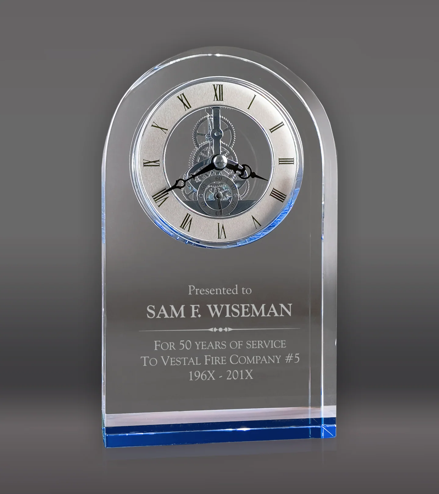 Blue Crystal Clock