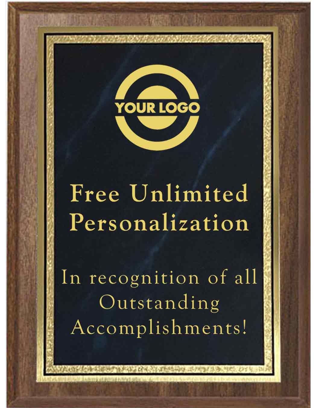 Blue Double Border Mist Plaques - Image 2