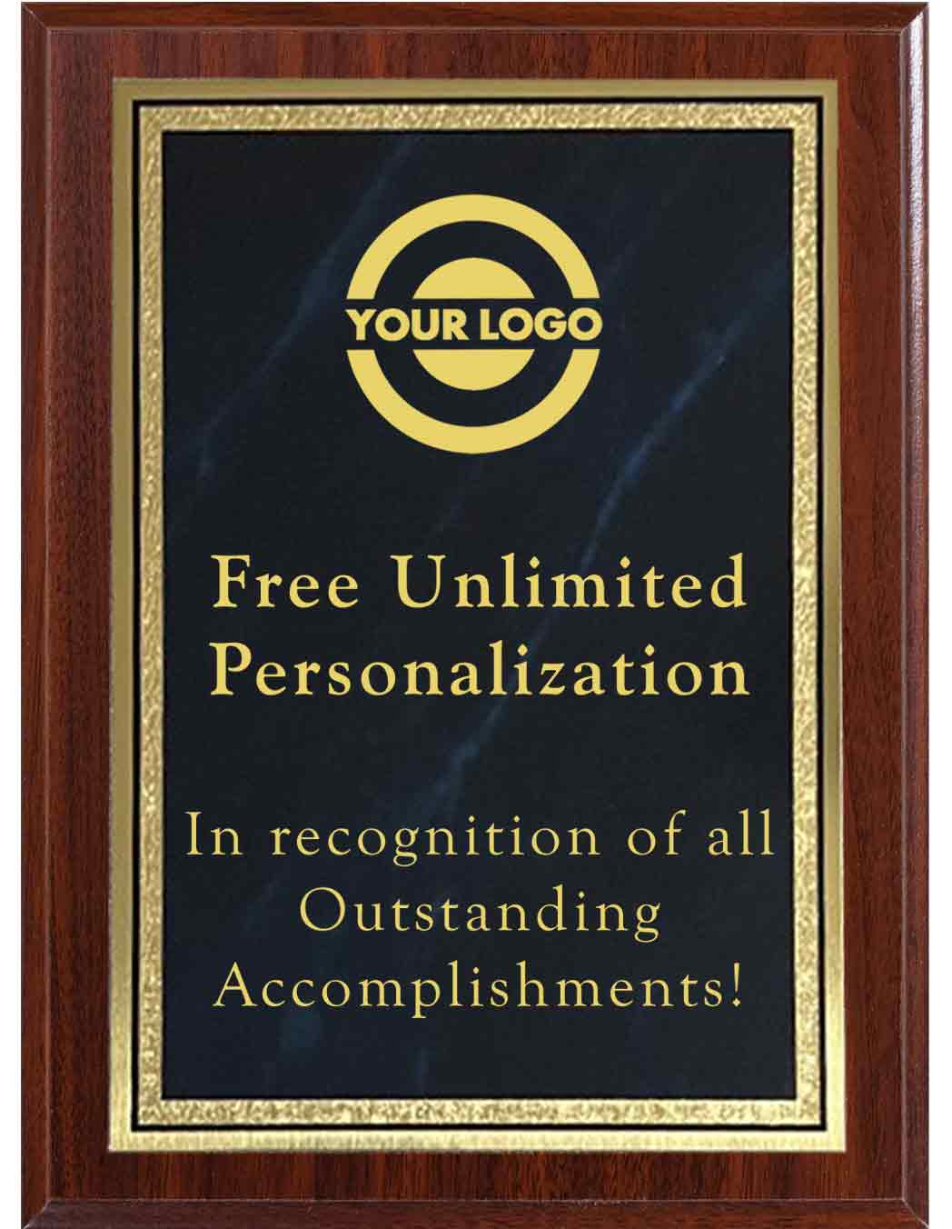 Blue Double Border Mist Plaques - Image 3