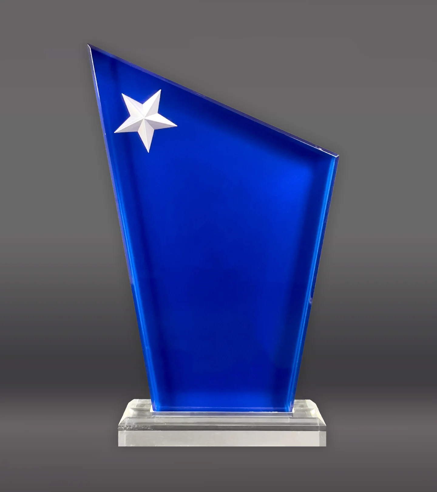 Star Peak Blue Acrylic Award - Image 2