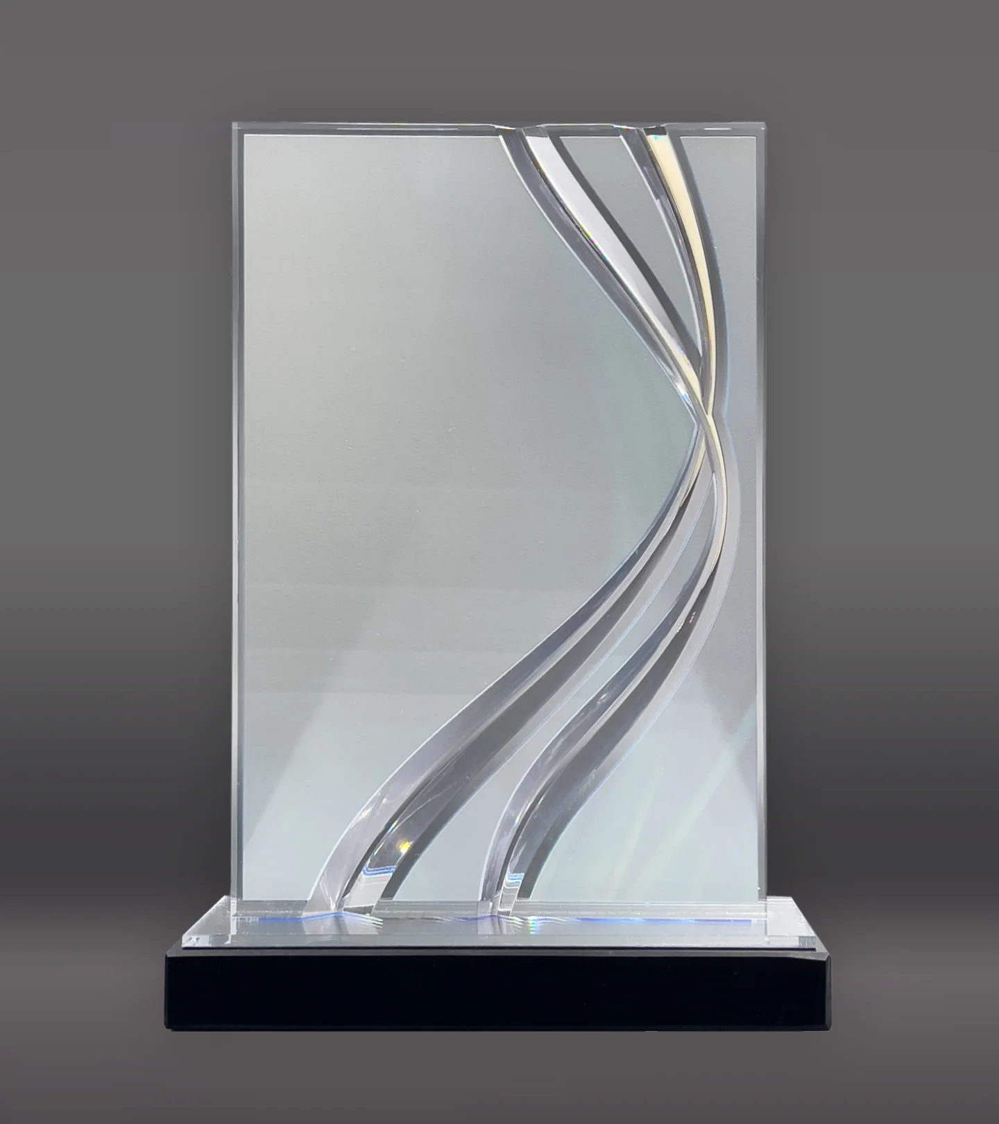 Blue Swirl Wave Acrylic Award - Image 4