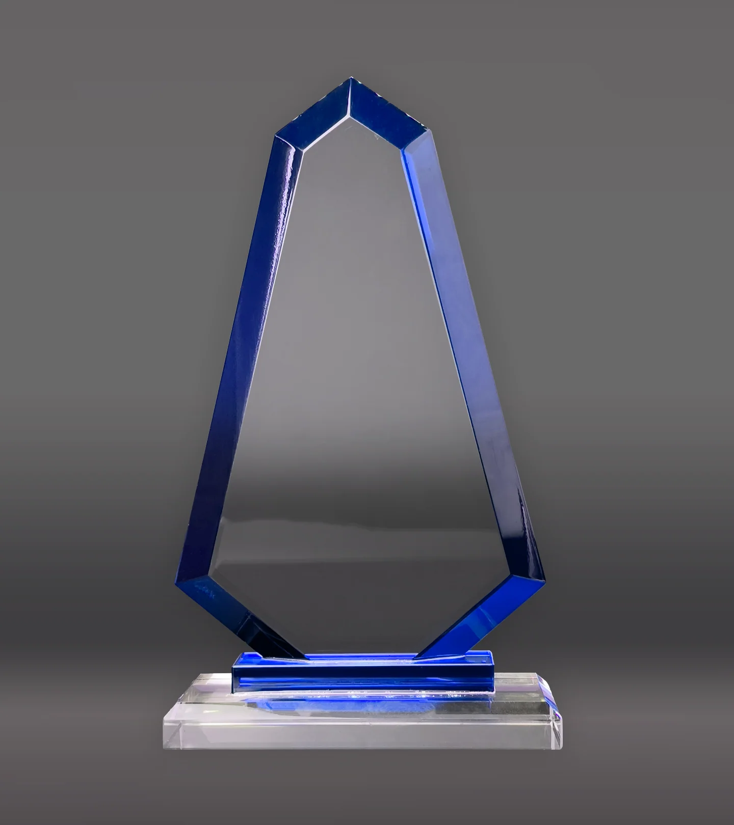 Blue Trim Apex Crystal Award - Image 2