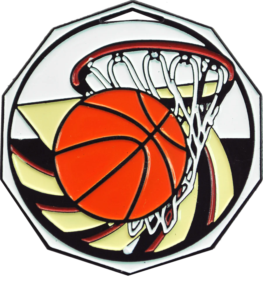 Bright Color Basketball Medal