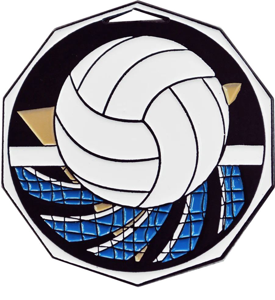 Bright Color Volleyball Medal