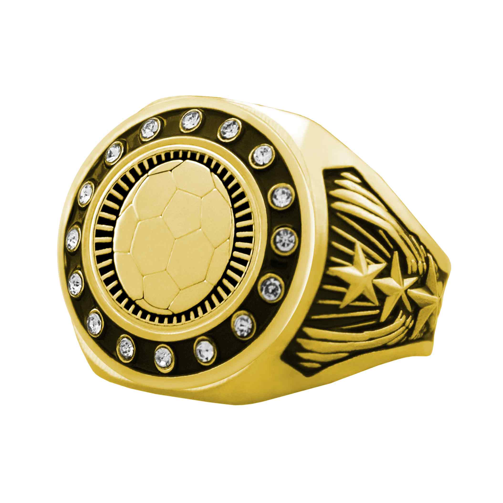 Bright Gold Soccer Championship Ring - Image 3