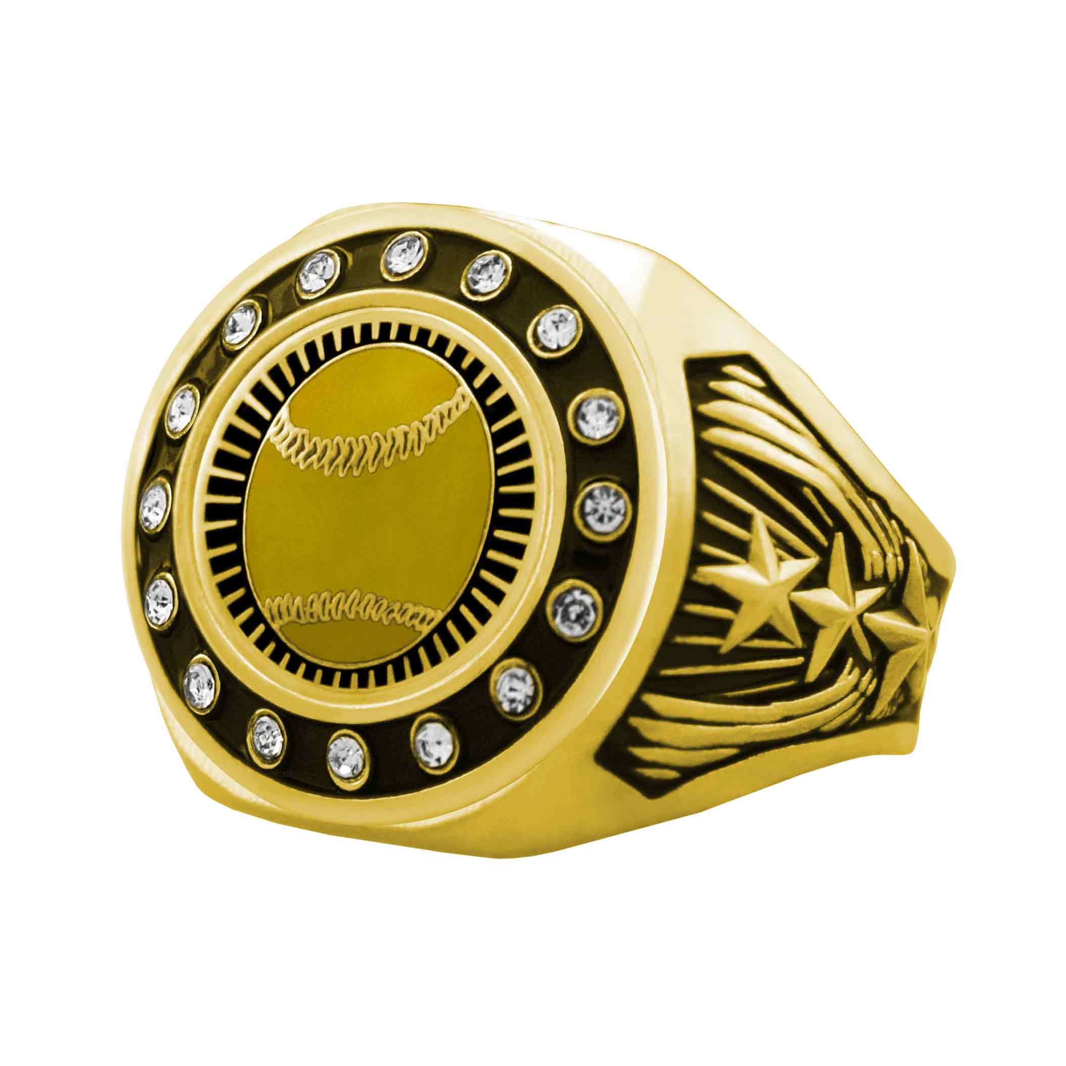 Bright Gold Softball Championship Ring - Image 3