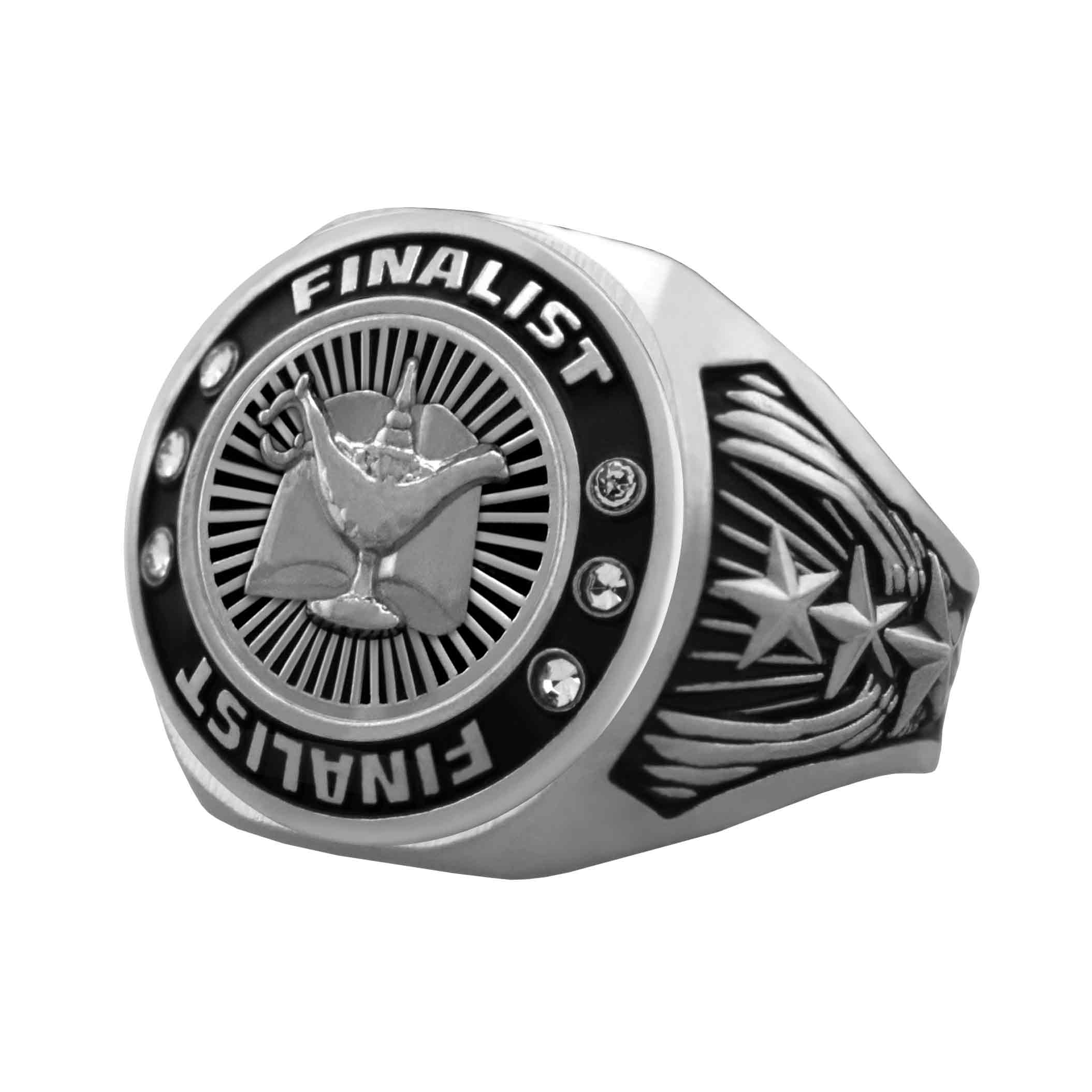 Bright Silver Academic Championship Ring - Image 2