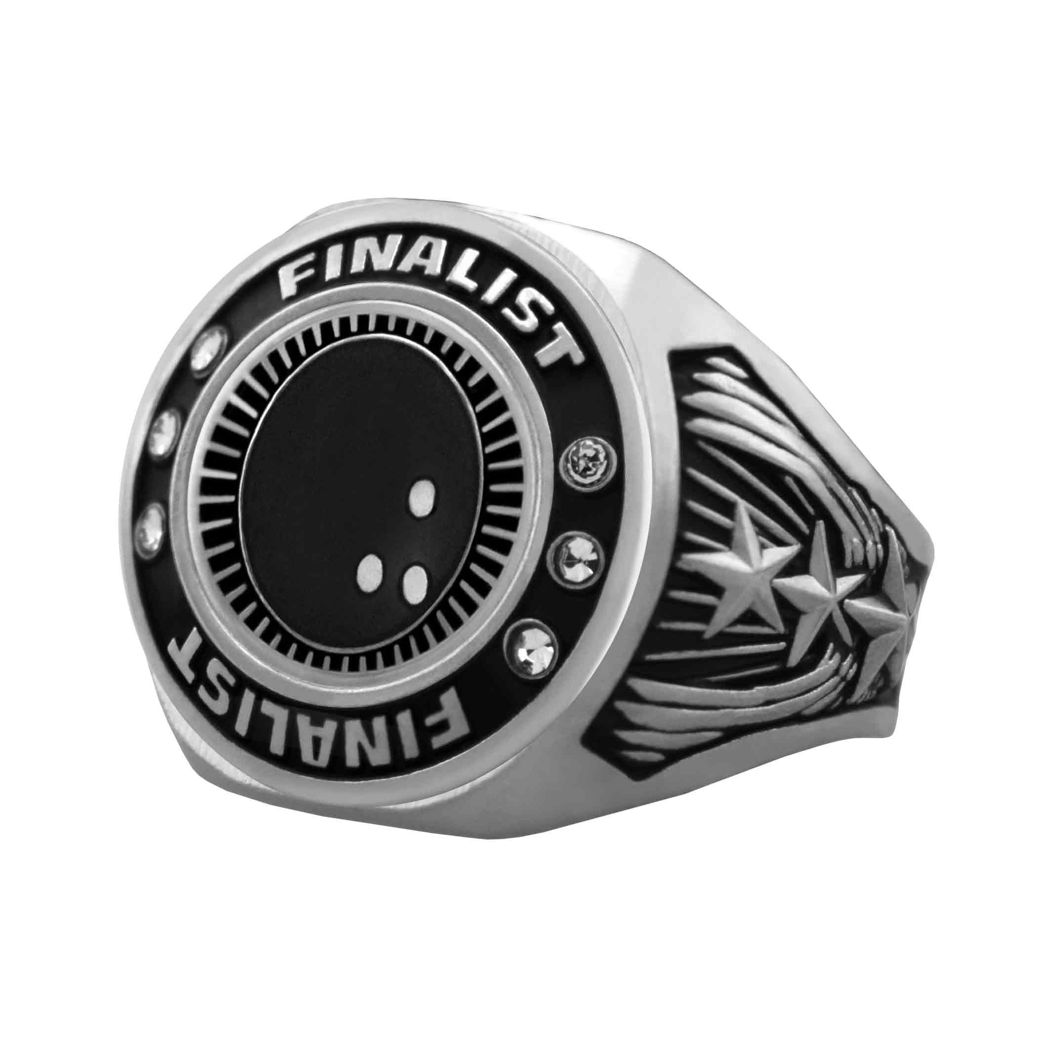 Bright Silver Bowling Championship Ring - Image 2