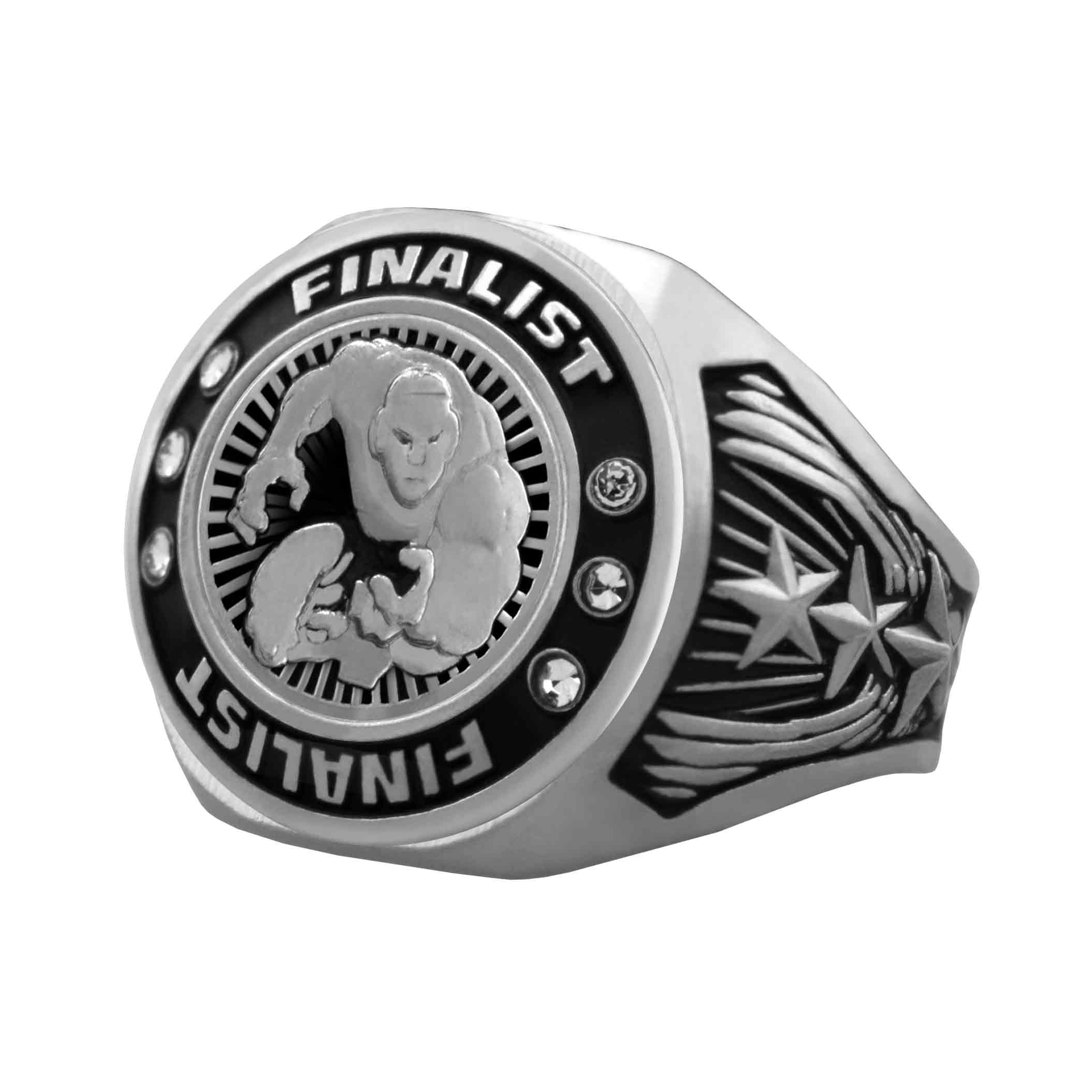 Bright Silver Wrestling Championship Ring - Image 2