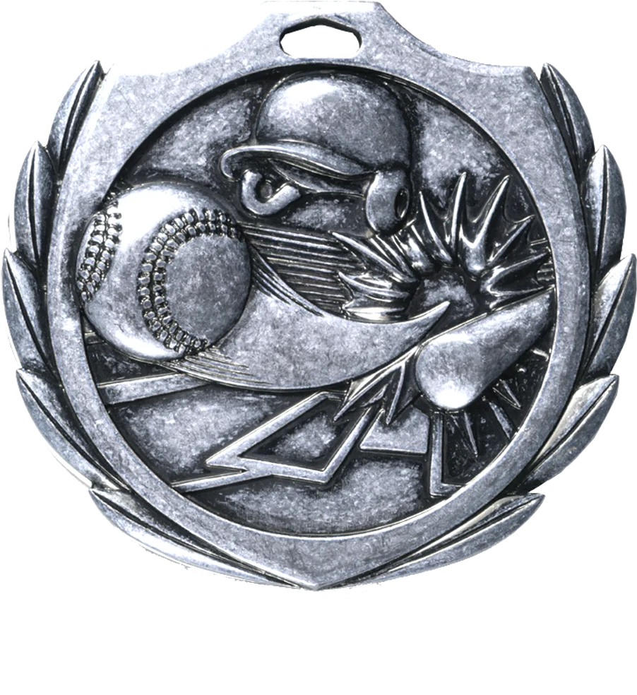 Burst Wreath Baseball Medal - Image 2