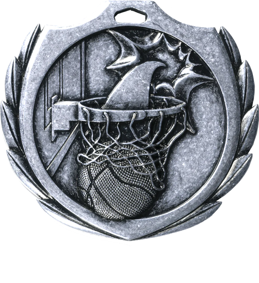 Burst Wreath Basketball Medal - Image 2