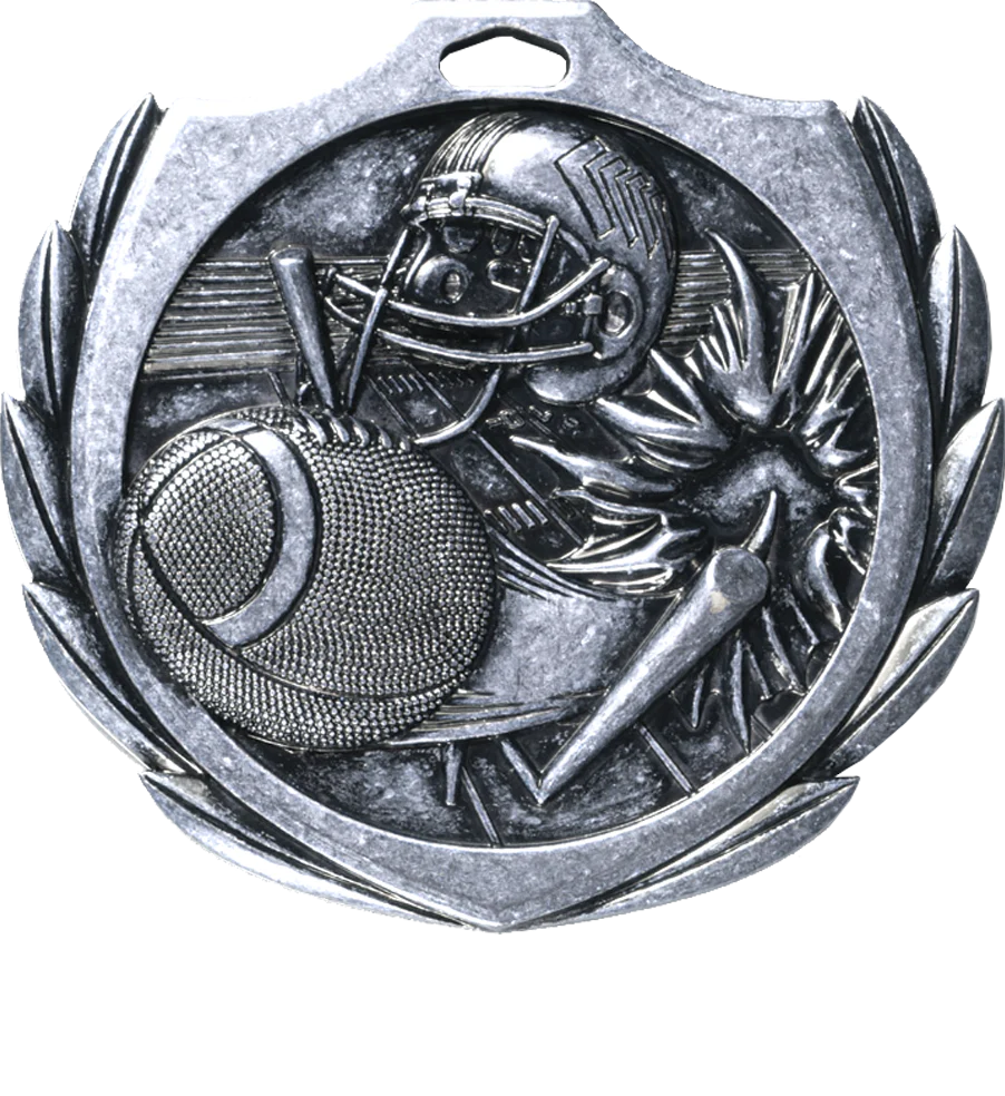 Burst Wreath Football Medal - Image 2