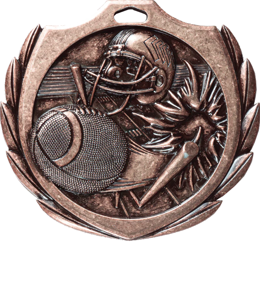 Burst Wreath Football Medal - Image 3