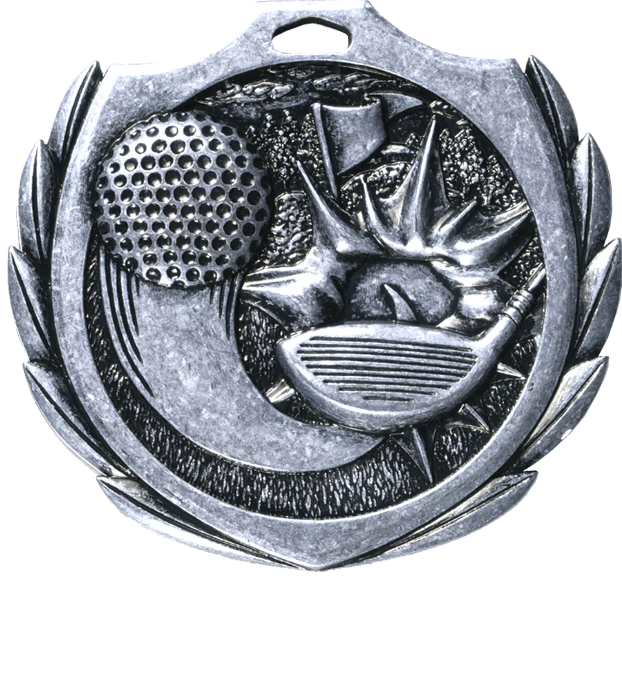 Burst Wreath Golf Medal - Image 2