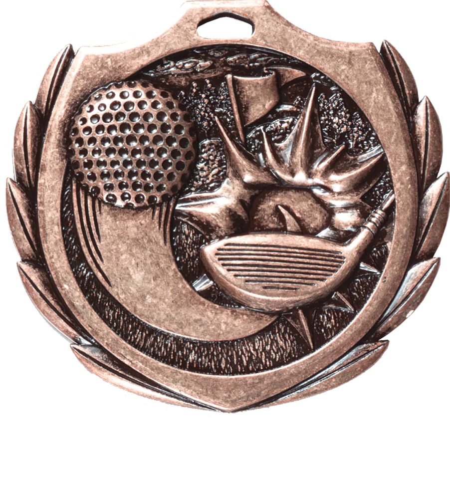 Burst Wreath Golf Medal - Image 3
