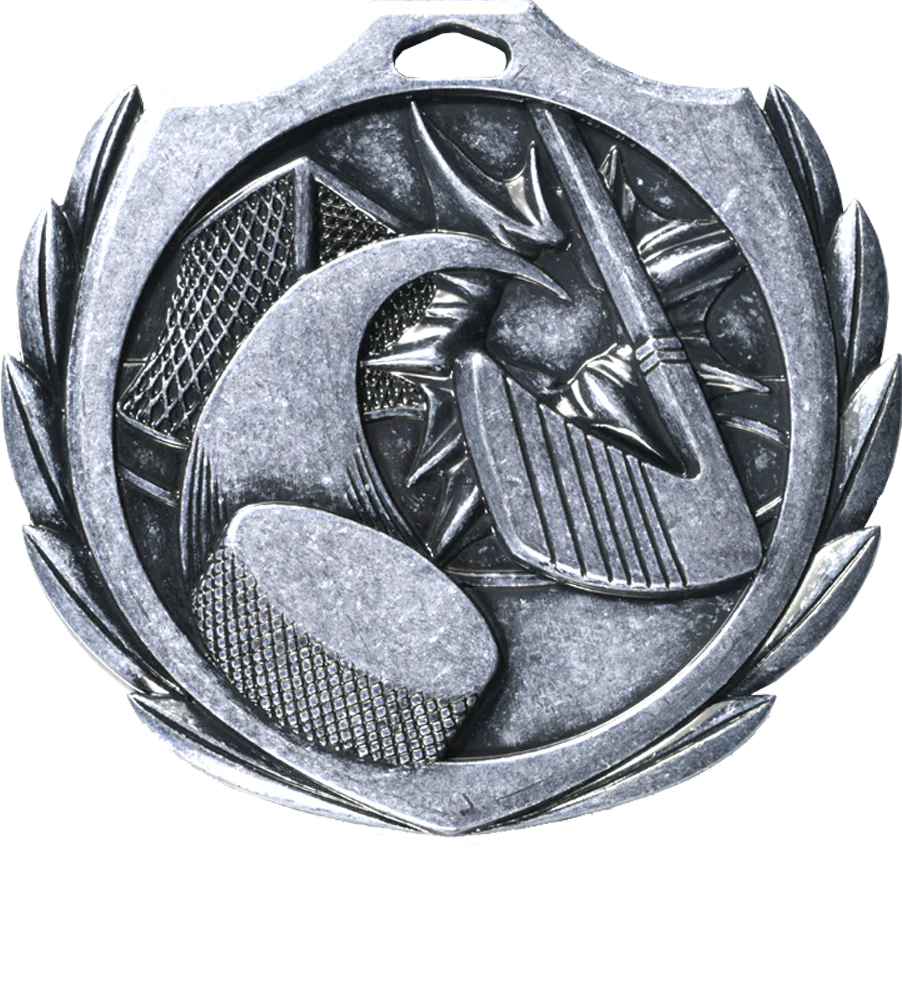 Burst Wreath Hockey Medal - Image 2