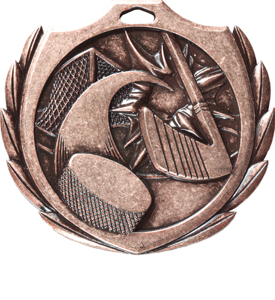 Burst Wreath Hockey Medal - Image 3