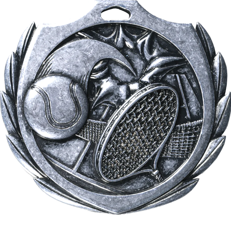 Burst Wreath Tennis Medal - Image 2