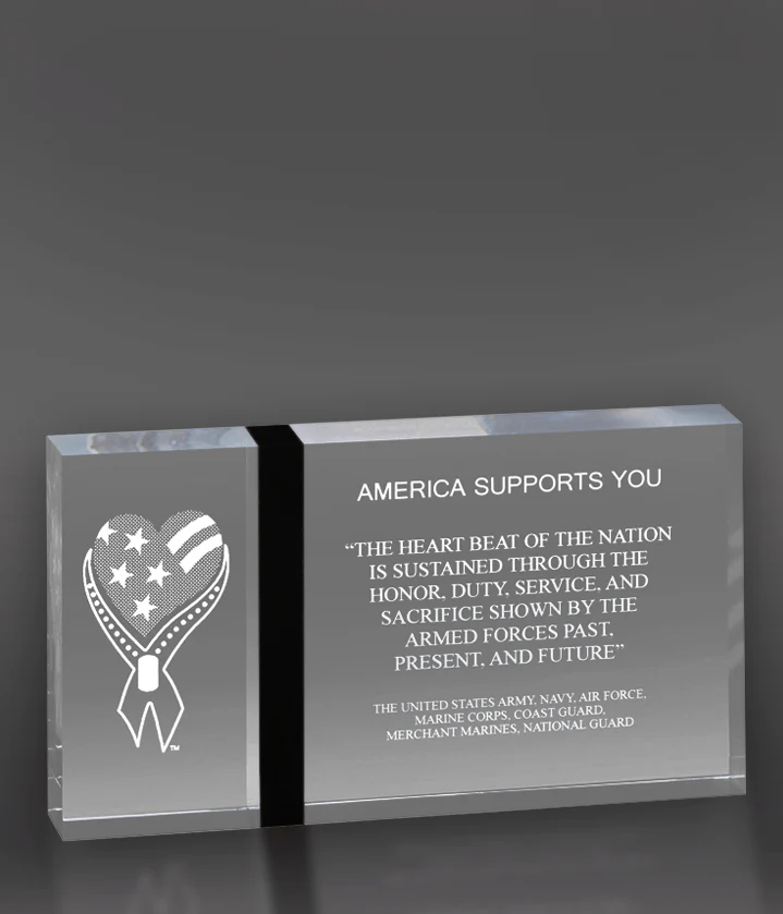 Capri Acrylic Award with Black Strip - Image 3