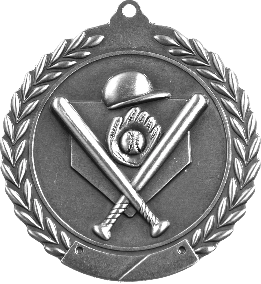 Cheap Wreath Baseball Medal - Image 2