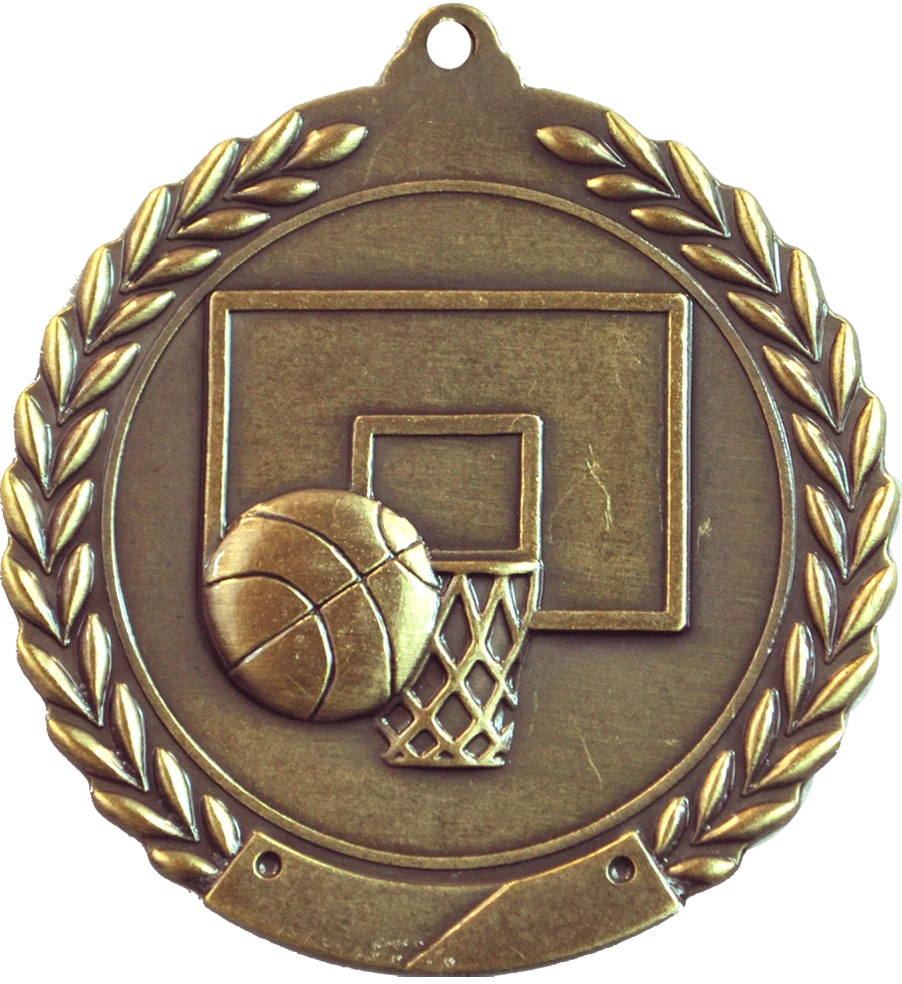 Cheap Wreath Basketball Medal