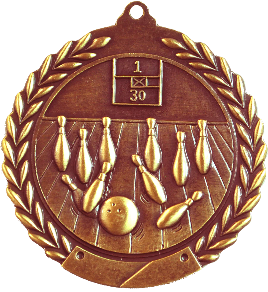 Cheap Wreath Bowling Medal - Image 3