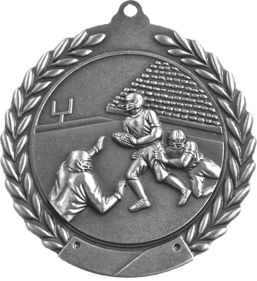 Cheap Wreath Football Medal - Image 2